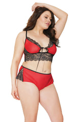 Coquette Queen Hot 'N Ready Cami & Panty Set Red