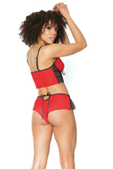 Coquette Queen Hot 'N Ready Cami & Panty Set Red
