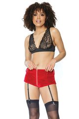 Coquette Queen Naughty & Nice Booty Shorts Red