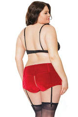 Coquette Queen Naughty & Nice Booty Shorts Red