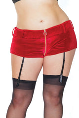 Coquette Queen Naughty & Nice Booty Shorts Red