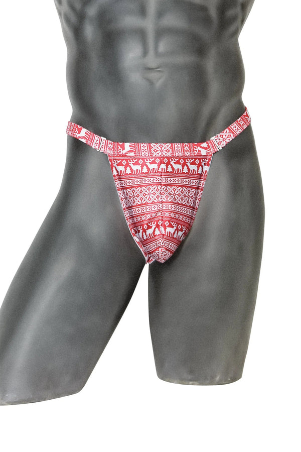 Coquette Santa's Slay Men's Thong Red