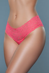 BeWicked Nessa Lace Brief Panties 3 Pack Pink, Coral, Navy