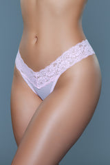 BeWicked Mila Thong Fine Sheer Mesh 3 Pack Pink, Lavender, Rosewood