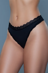 Be Wicked Mandy Thong 3 Pack Black/White/Nude