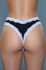 BeWicked Sam Thong 3 Pack Panties Black Gray White