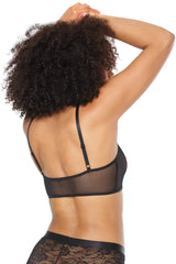 Coquette Sheer Temptation Bralette Black