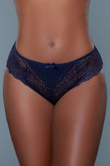 BeWicked Tracy Brief 3 Pack Panties Peach Raspberry Navy