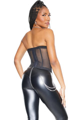 Coquette Queen Glossed Over Bustier Black