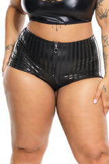 Coquette Queen Bold Connection Booty Shorts Black