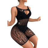 Black Pearl Tiger Stripe Romper Black