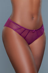 BeWicked Sabrina Sheer Panty Cheeky Bikini Purple