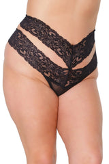 Coquette Queen Worth The Wait High Waist Thong Red