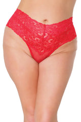 Coquette Queen Worth The Wait High Waist Thong Red