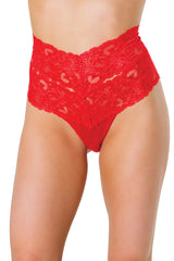 Coquette Queen Worth The Wait High Waist Thong Red