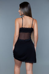BeWicked Alexi Slip Nightie Nightgown Black