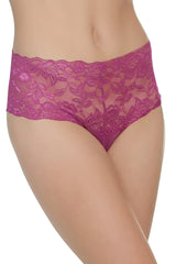 Coquette Lace Yourself Thong Dark Pink