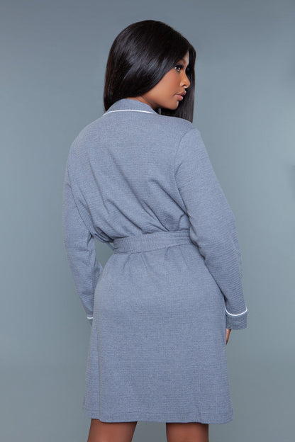 BeWicked Waffle Robe Grey