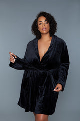 BeWicked Kaylee Plush Robe Black