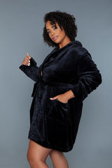 BeWicked Kaylee Plush Robe Black