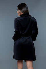BeWicked Kaylee Plush Robe Black