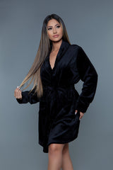BeWicked Kaylee Plush Robe Black