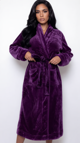 Be Wicked Helena Plush Robe Purple