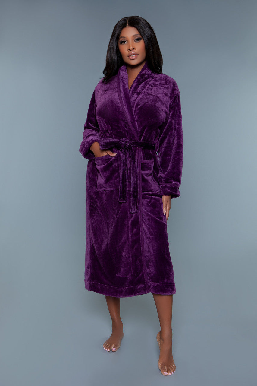 BeWicked Helena Full Length Plush Robe Purple
