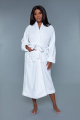 BeWicked Helena Full Length Plush Robe White