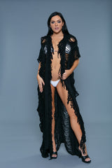 BeWicked Vivian Crochet Cover Up Black
