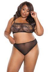 Coquette Queen Sheer Envy Panty Black