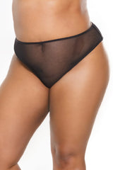 Coquette Queen Sheer Envy Panty Black