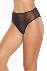 Coquette Queen Sheer Envy Panty Black