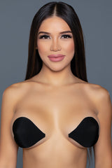 BeWicked Heart Fabric Breast Cover Ups Black