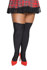 Coquette Queen Leg Up Stay Up Stockings Black