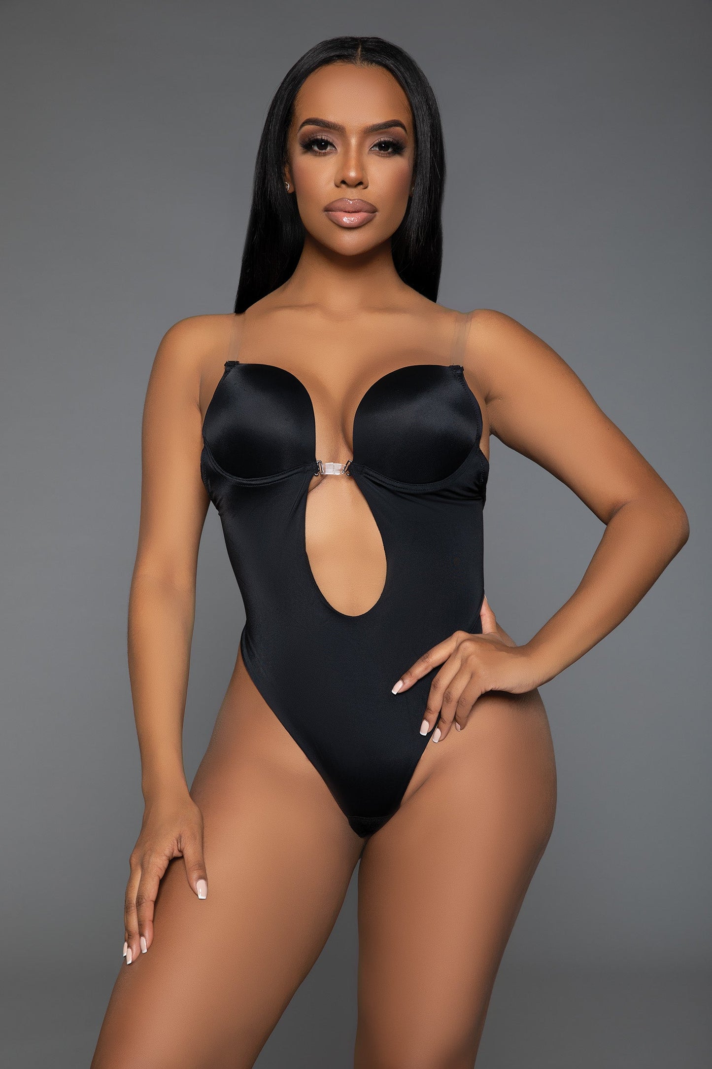 BeWicked Shapewear Looking Curvy Bodysuit Shaper Black