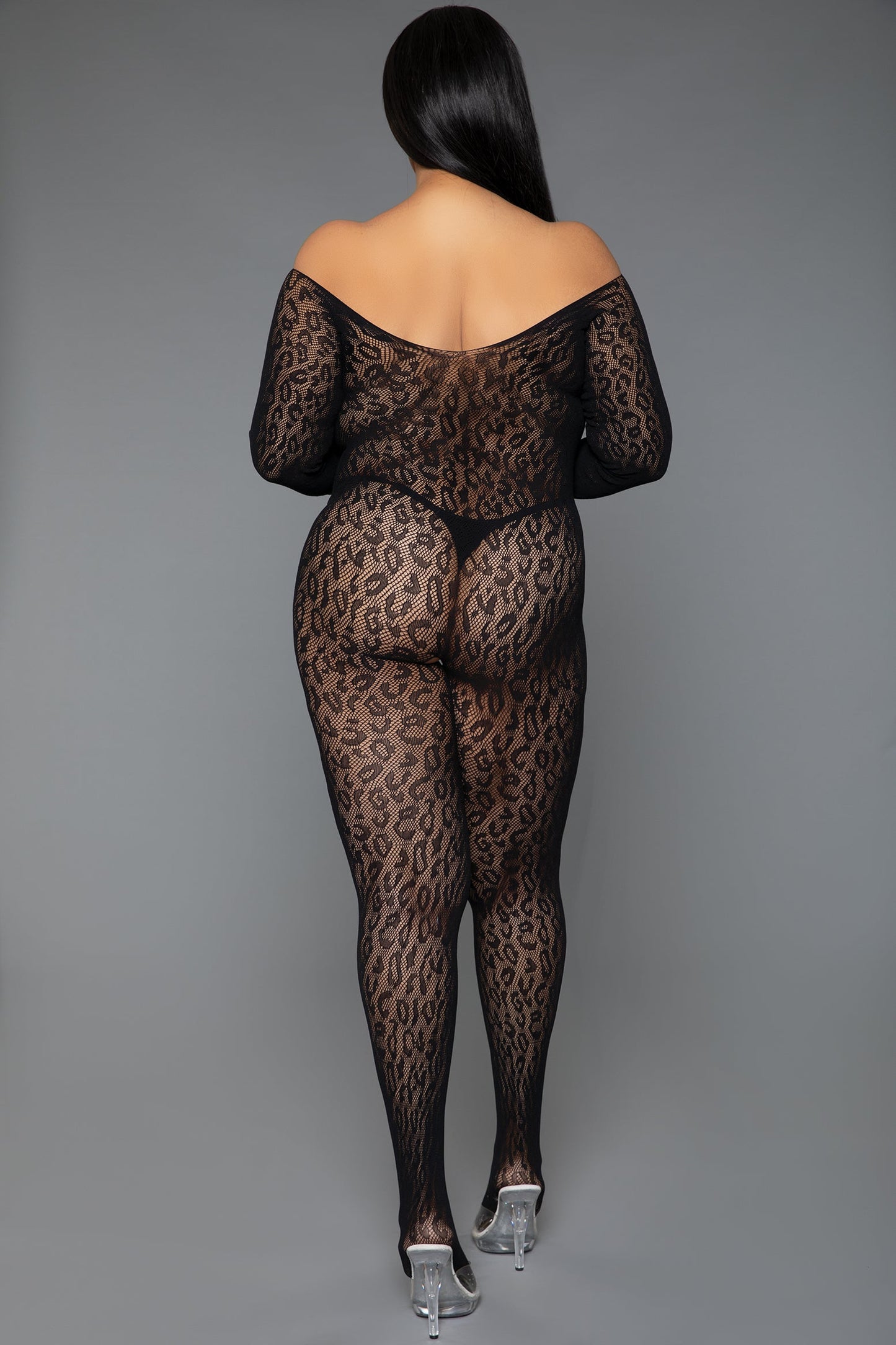 BeWicked Queen Animal Instinct Catsuit Bodystocking Black