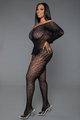 BeWicked Queen Animal Instinct Bodystocking Black