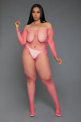 BeWicked Queen Catch Me Bodystocking Fishnet Black