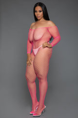 BeWicked Queen Catch Me Bodystocking Hot Pink