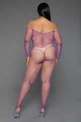 BeWicked Queen Catch Me Bodystocking Purple