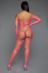 BeWicked Queen Catch Me Bodystocking Hot Pink