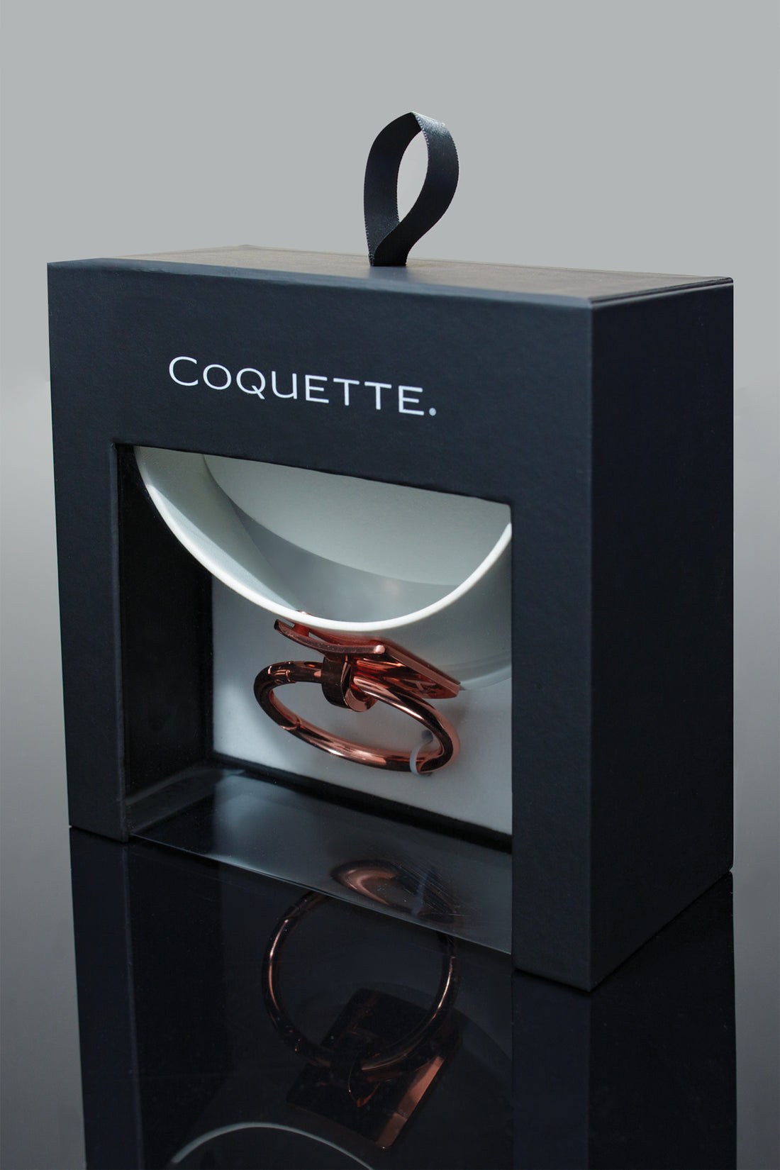 Coquette Pleasure Collection Adjustable Collar - White/Rose Gold