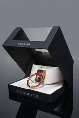 Coquette Pleasure Collection Adjustable Collar White/Rose Gold-Rebel Romance