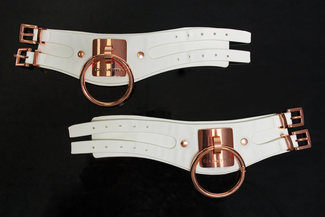 Coquette Pleasure Collection Adjustable Accessory - White/Rose Gold