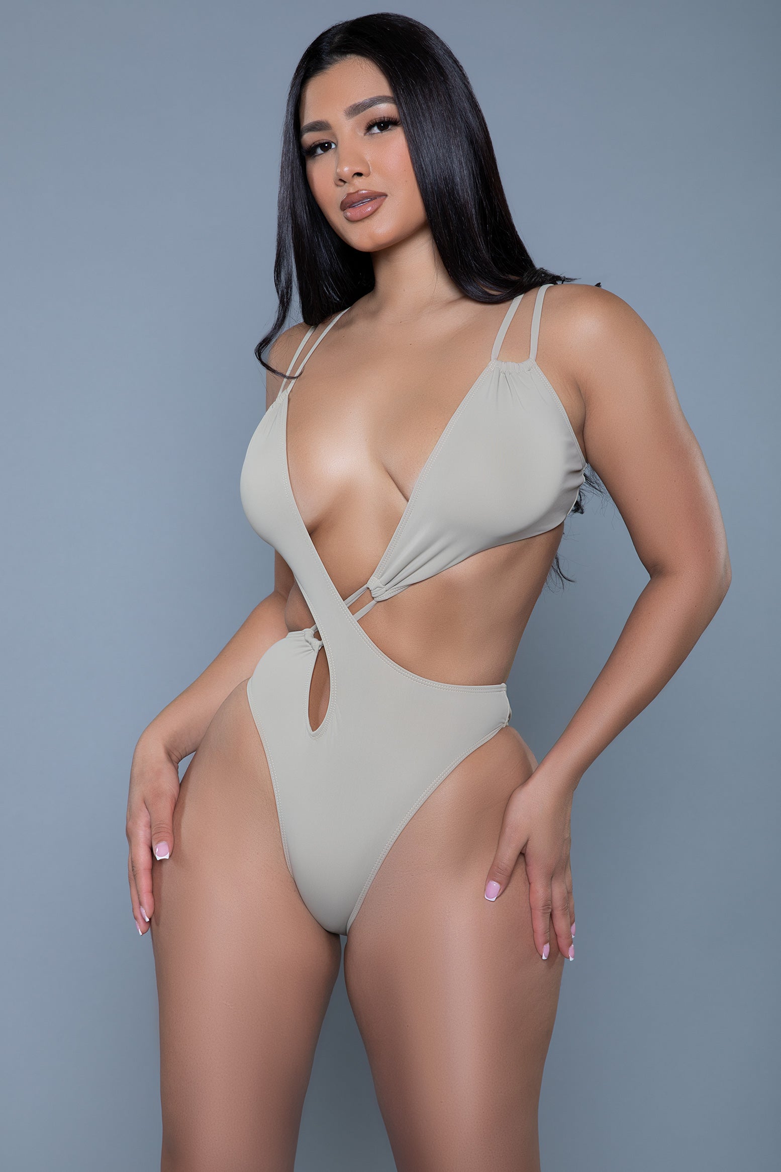 BeWicked Swimwear Eliana Swimsuit Monokini One Piece Beige