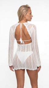 Be Wicked Kinsley Crochet Mini Dress White