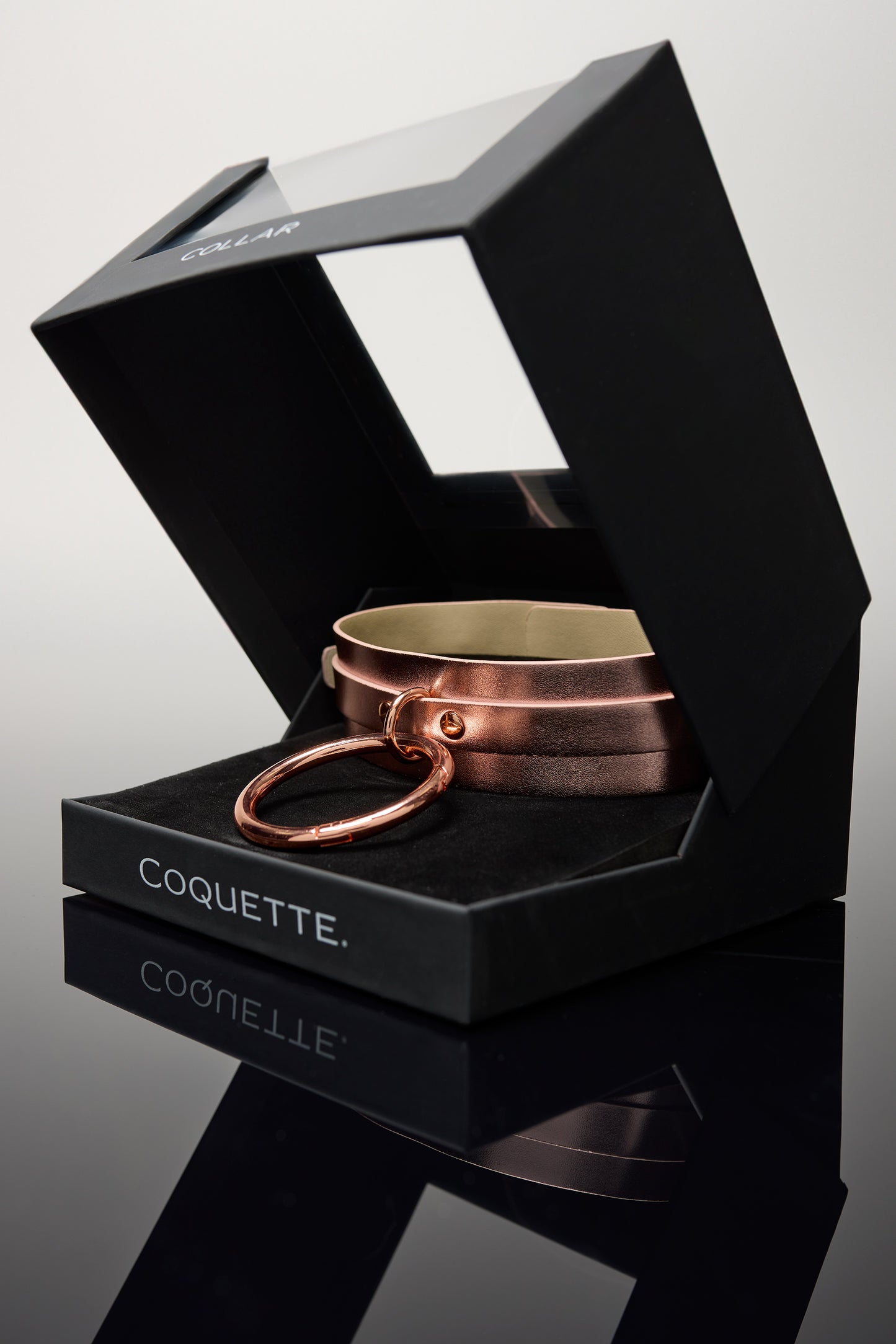 Coquette Pleasure Collection Adjustable Collar - Rose Gold