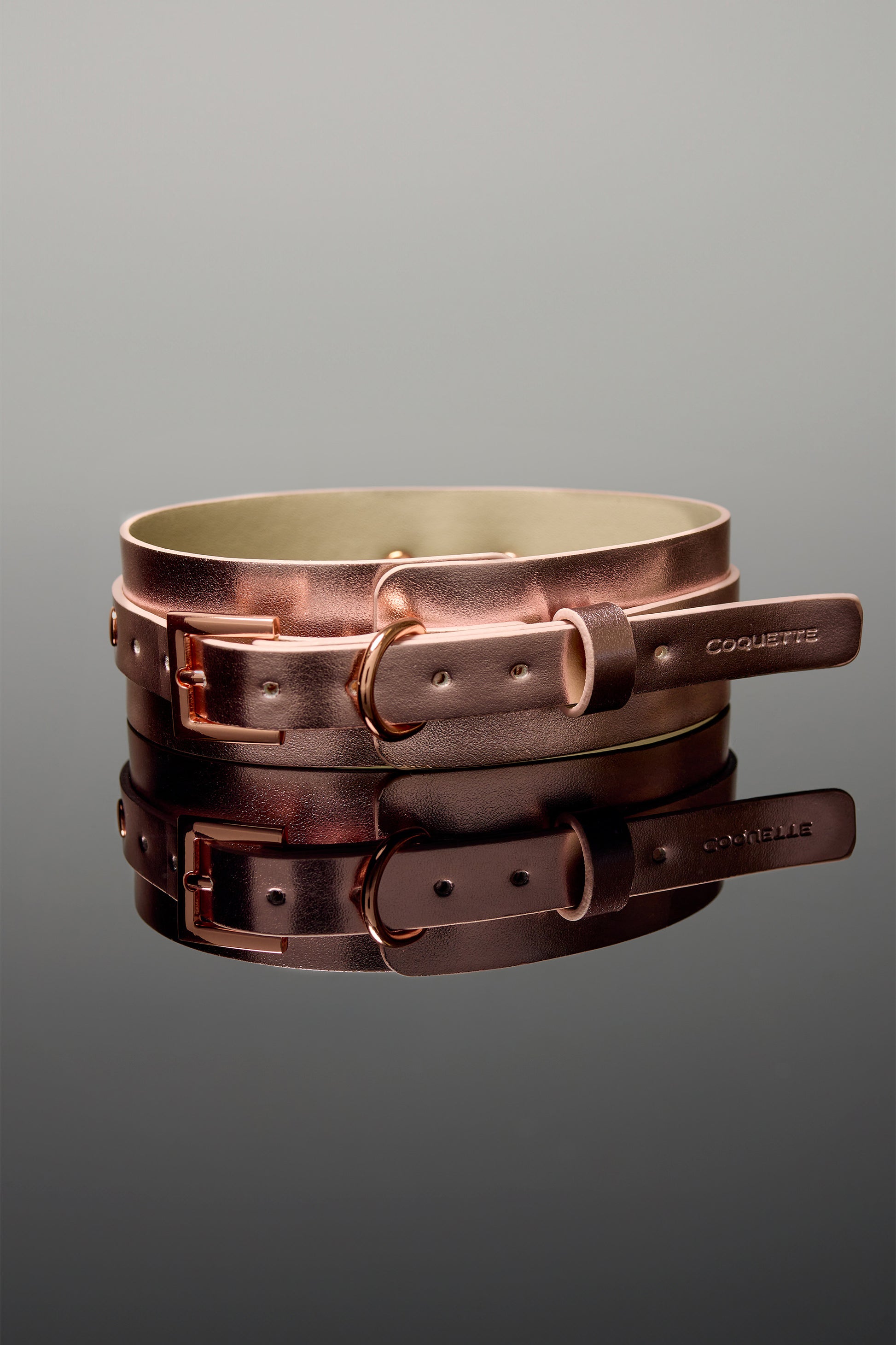 Coquette Pleasure Collection Adjustable Collar - Rose Gold