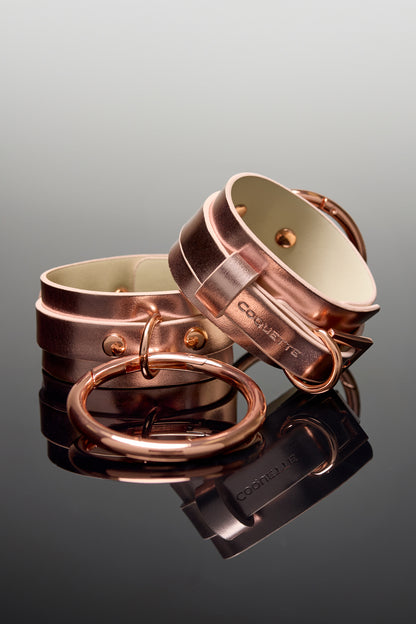 Coquette Pleasure Collection Wrist Cuffs - Rose Gold